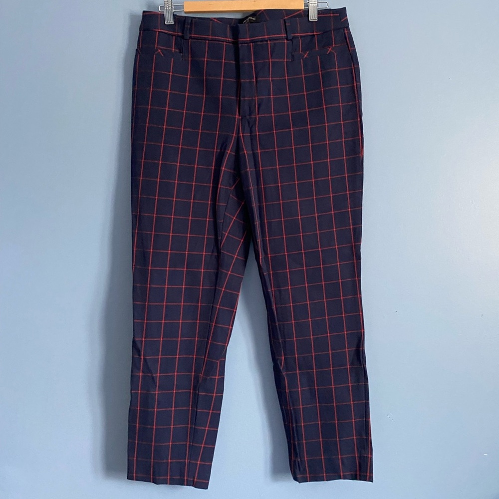 Banana Republic Sloan Navy Checkered Pants